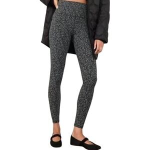 Athleta Salutation Stash Leggings High Rise Textured Dahlia Tweed Flint Black L